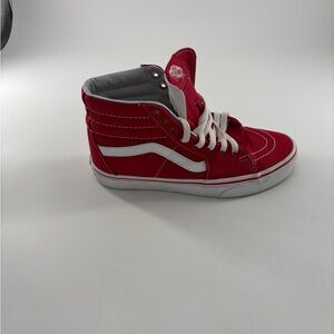 Vans Off The Wall 721356 Women’s Size 7.5 Red White High Top Skate Shoes